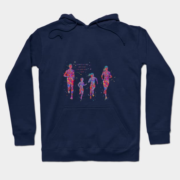 Family Run Hoodie by RosaliArt